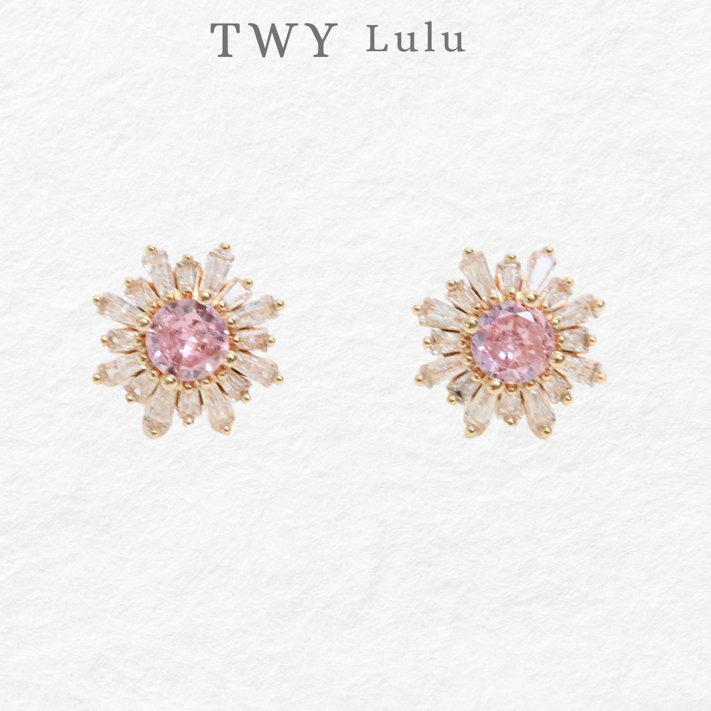 firework zircon stud with 5A sparkling zircon