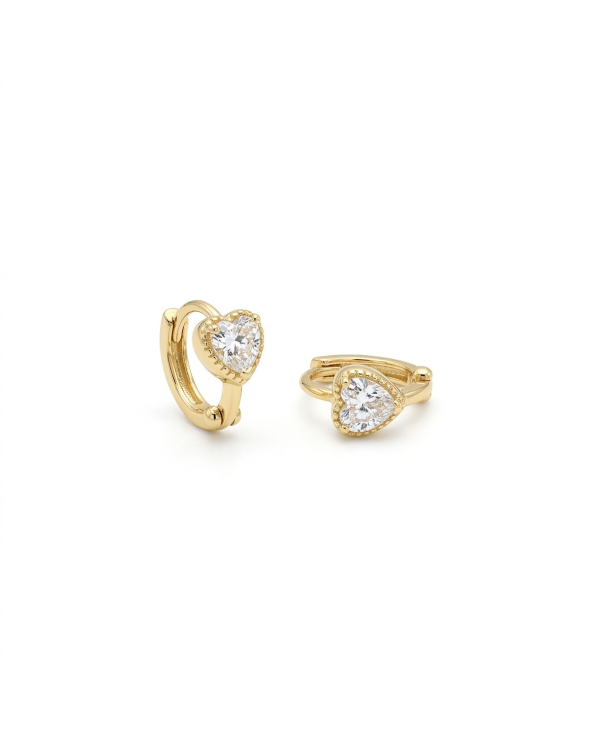 ZIRCON HEART MINI HUGGIE(6mm)