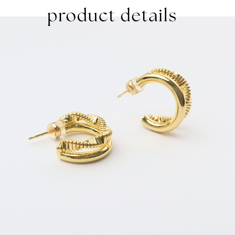 
                      
                        Judy braid hoop 18k gold plating
                      
                    