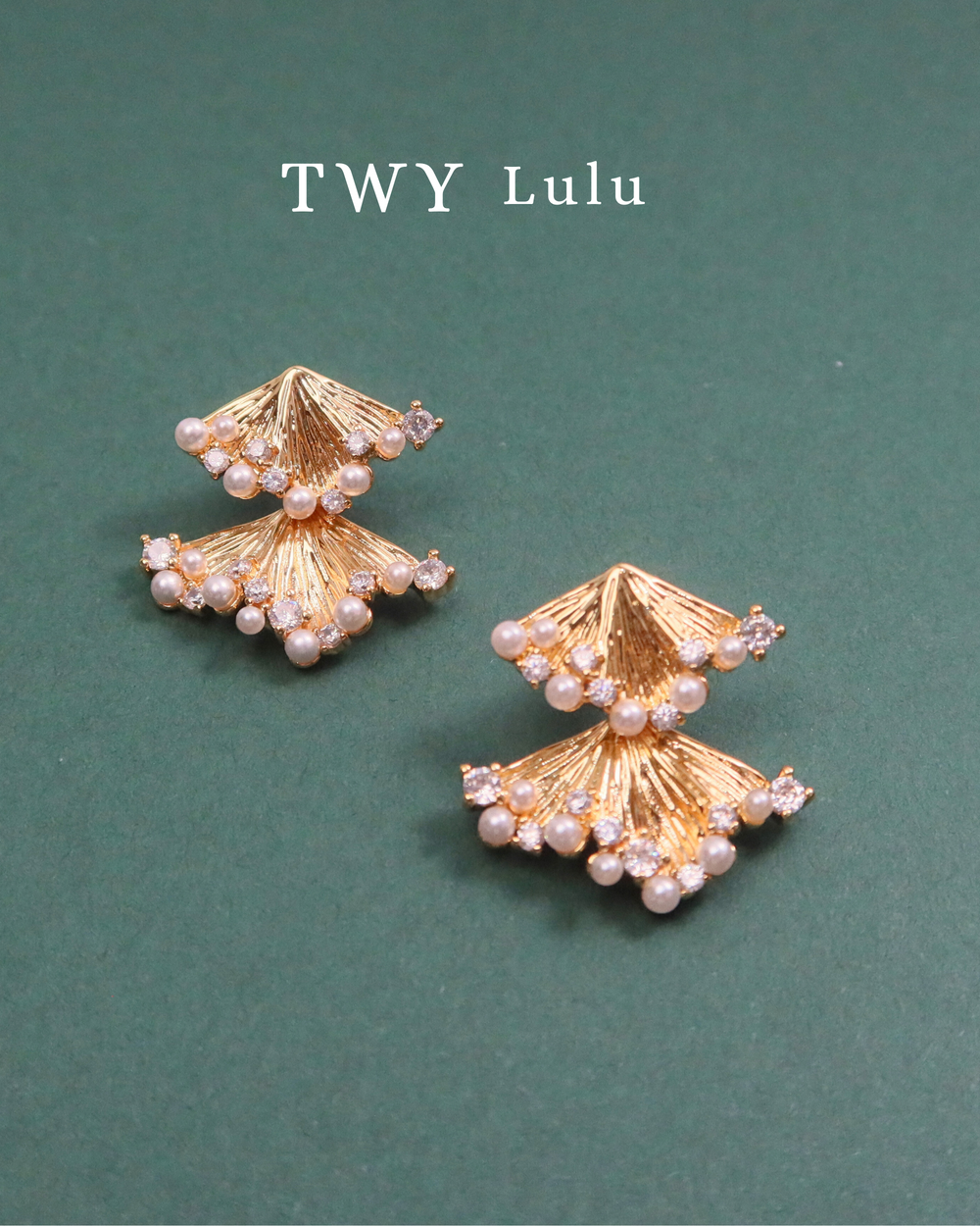 Garden Leave Earring Eco Brass 18k Gold Plating