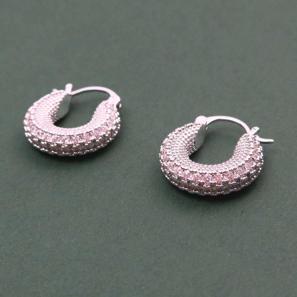 
                      
                        Sara zircon hoop 18k gold plating
                      
                    