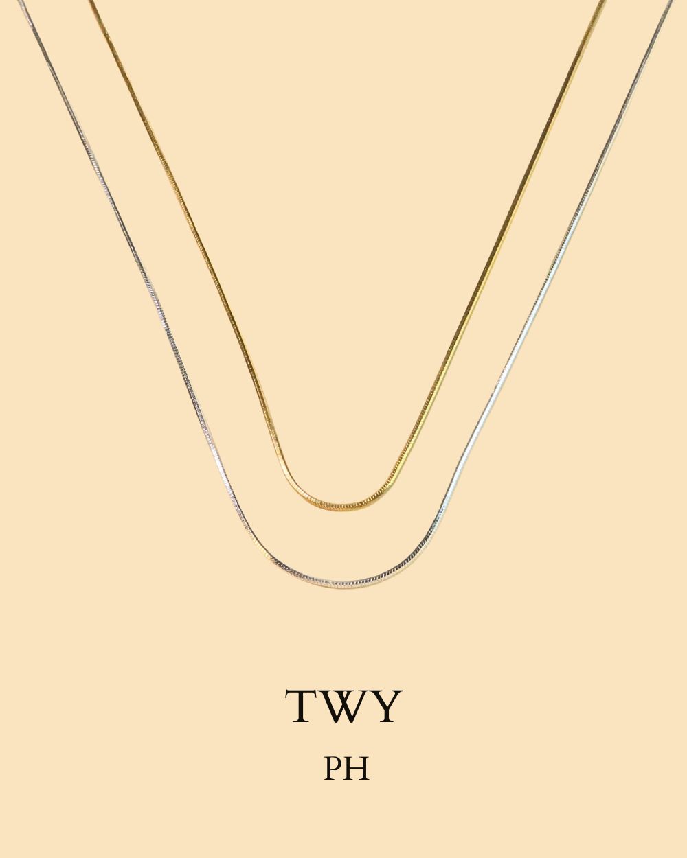 Tee thin snake necklace