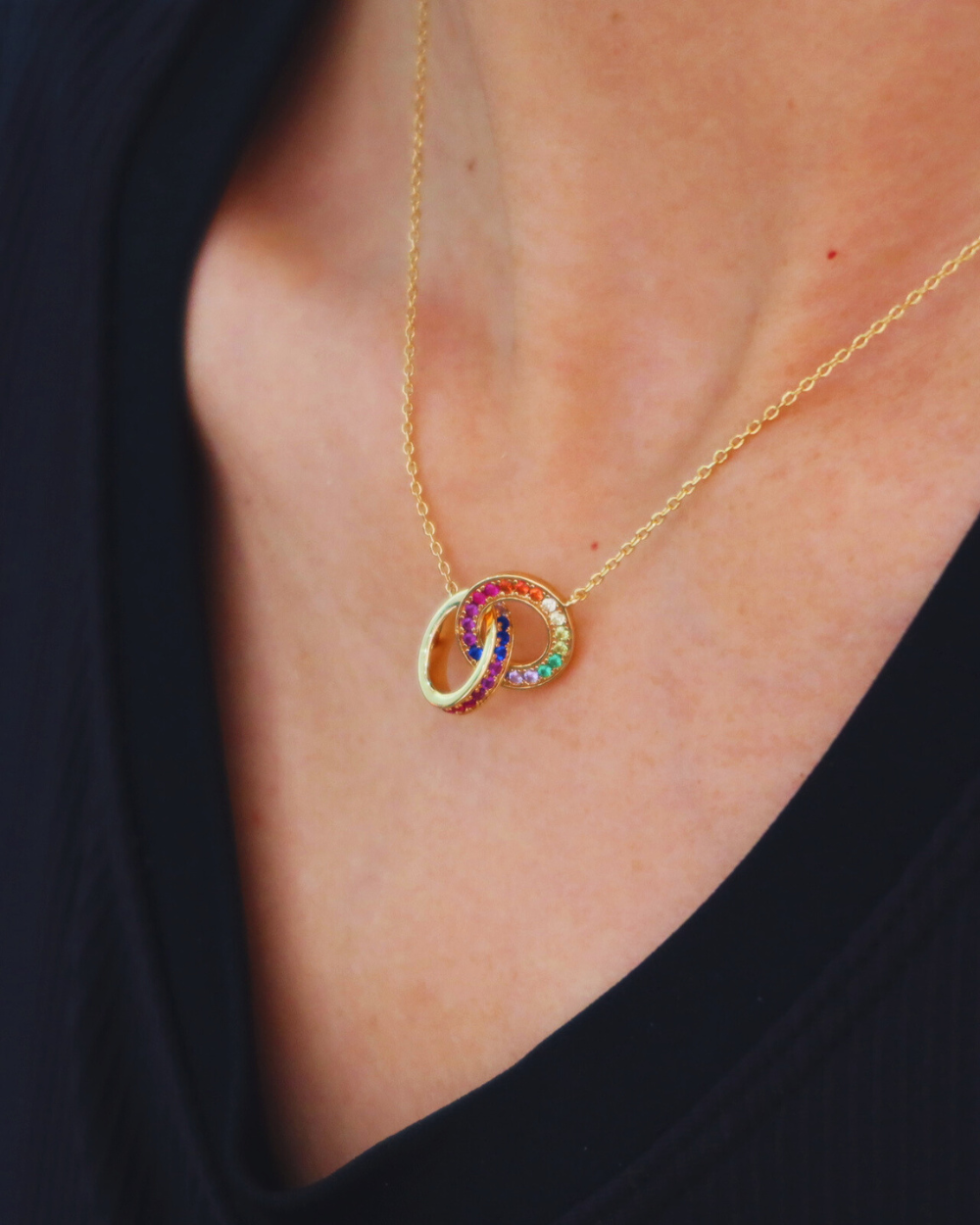 Bella Rainbow Stone Necklace