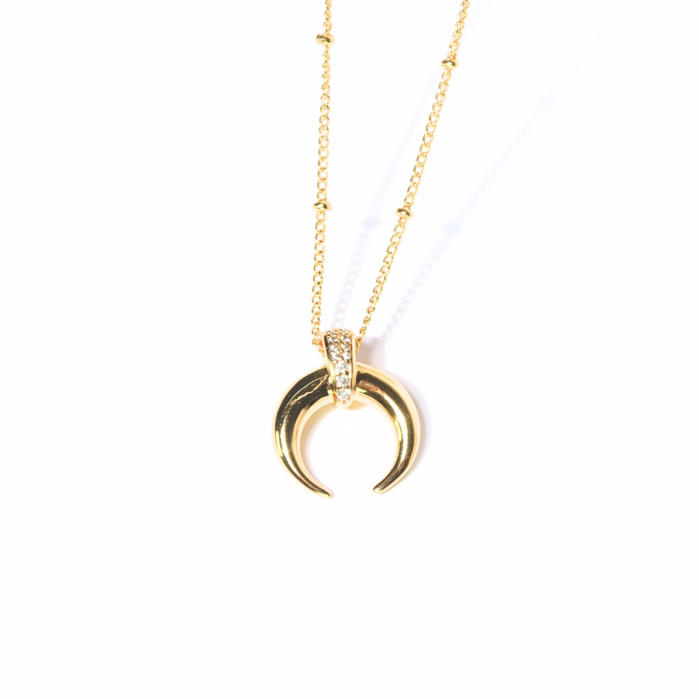 
                      
                        Crescent zircon necklace
                      
                    