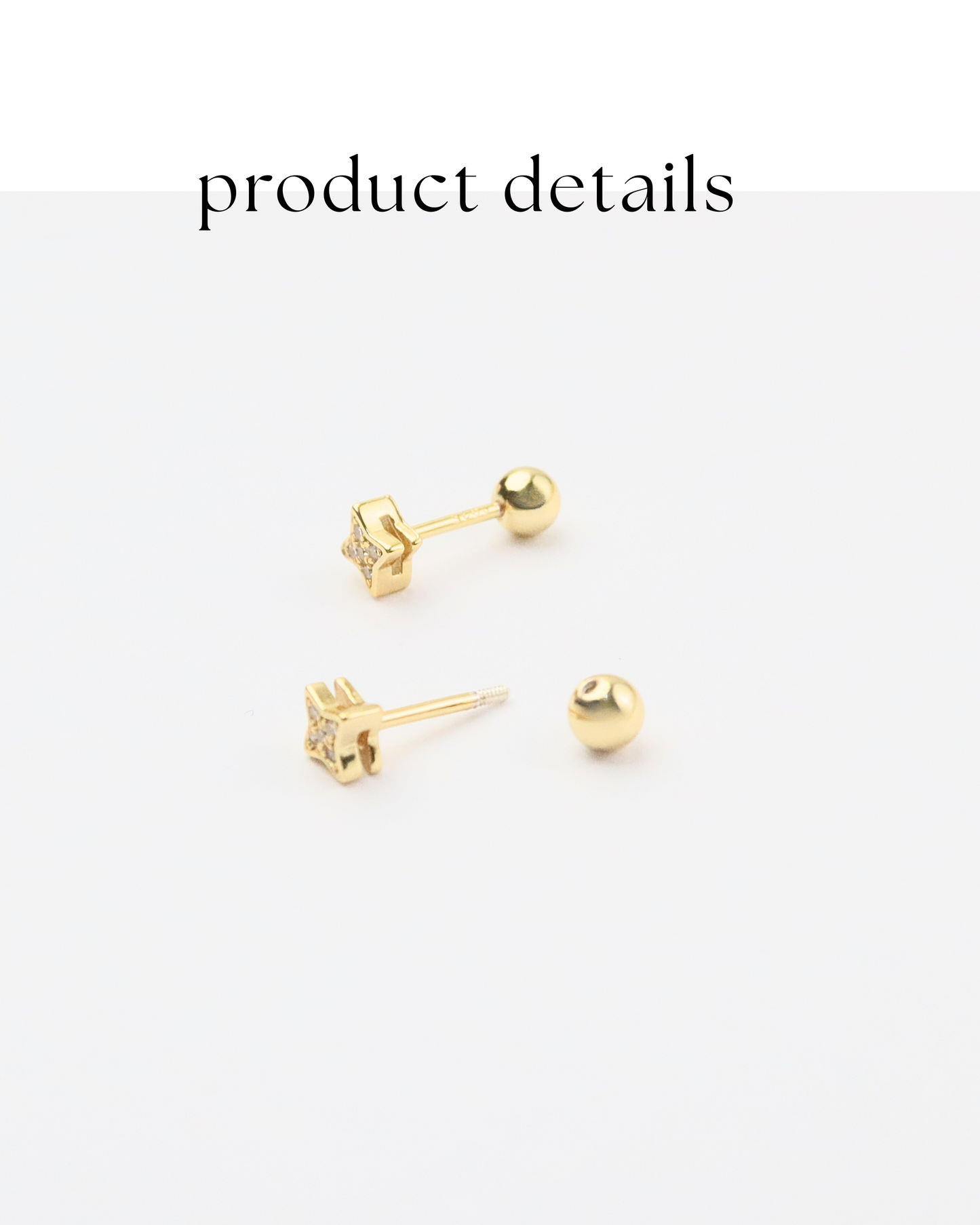 Sparkle Zircon Stud(G)