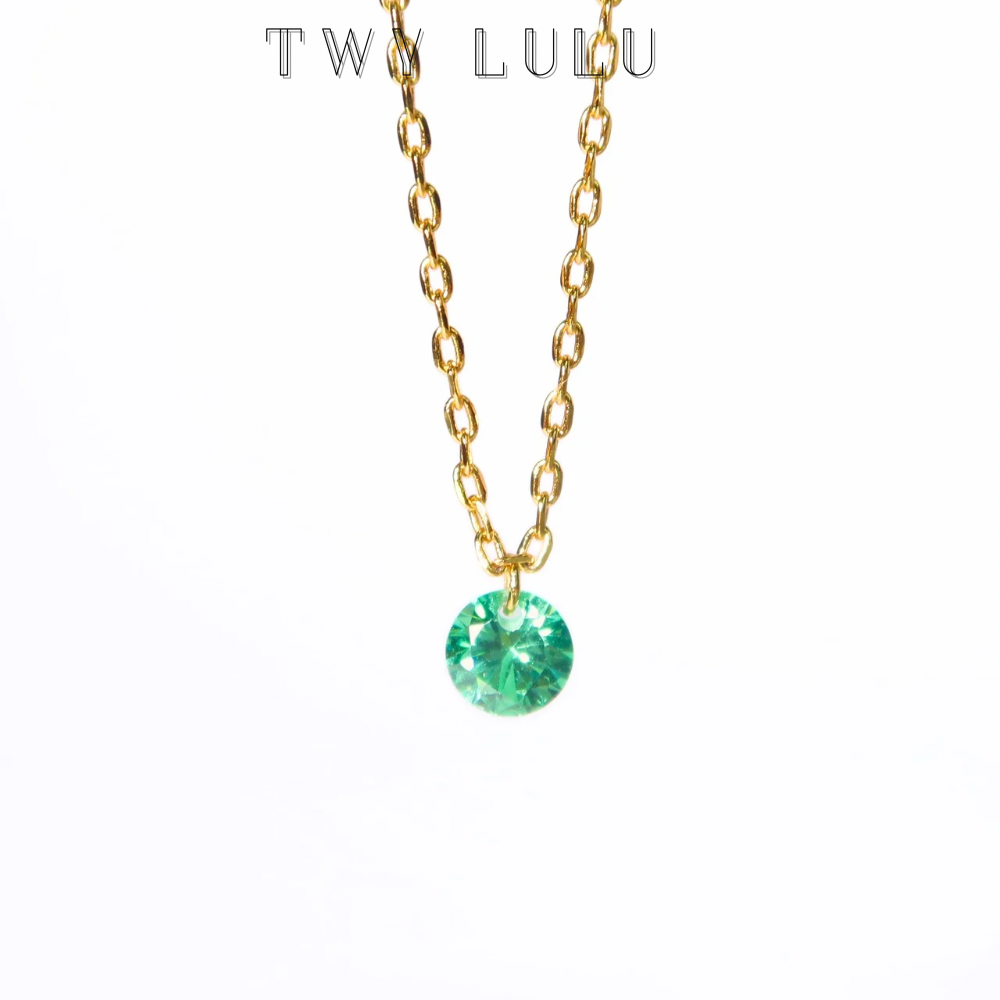 
                      
                        Float diamond necklace -Green
                      
                    