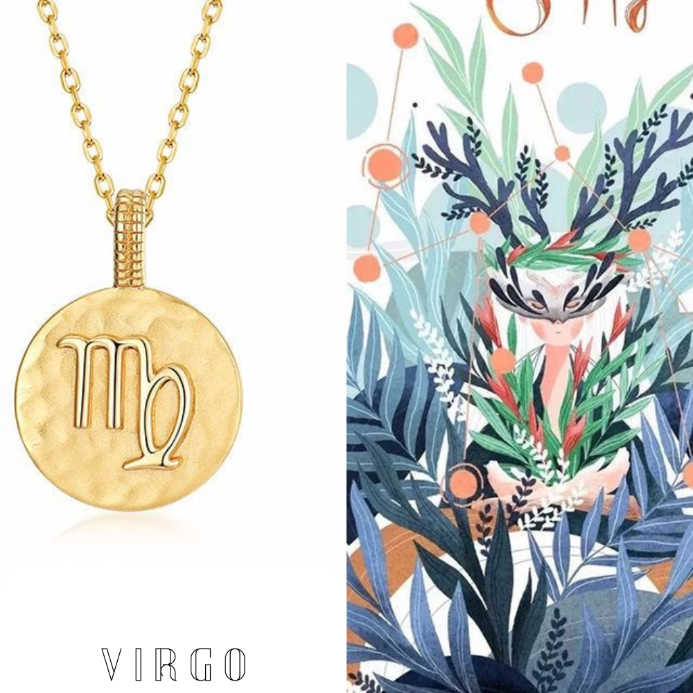 Zodiac sign necklace-Virgo