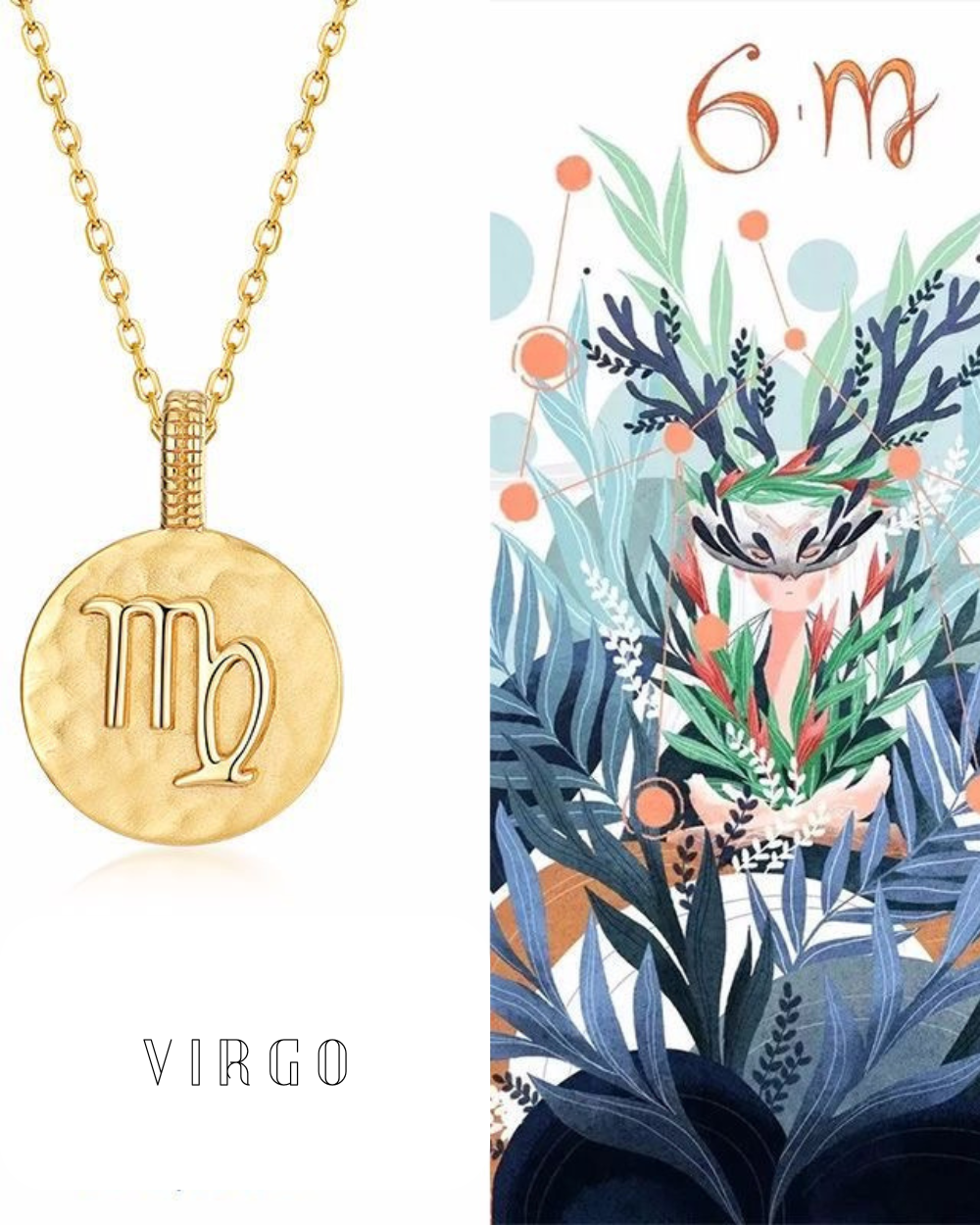 Zodiac sign necklace-Virgo