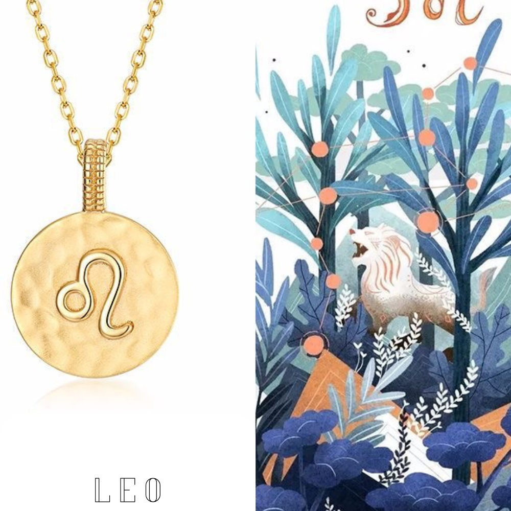 Zodiac sign necklace- Leo