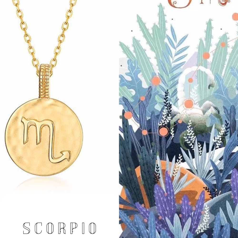 Zodiac sign necklace-Scorpion