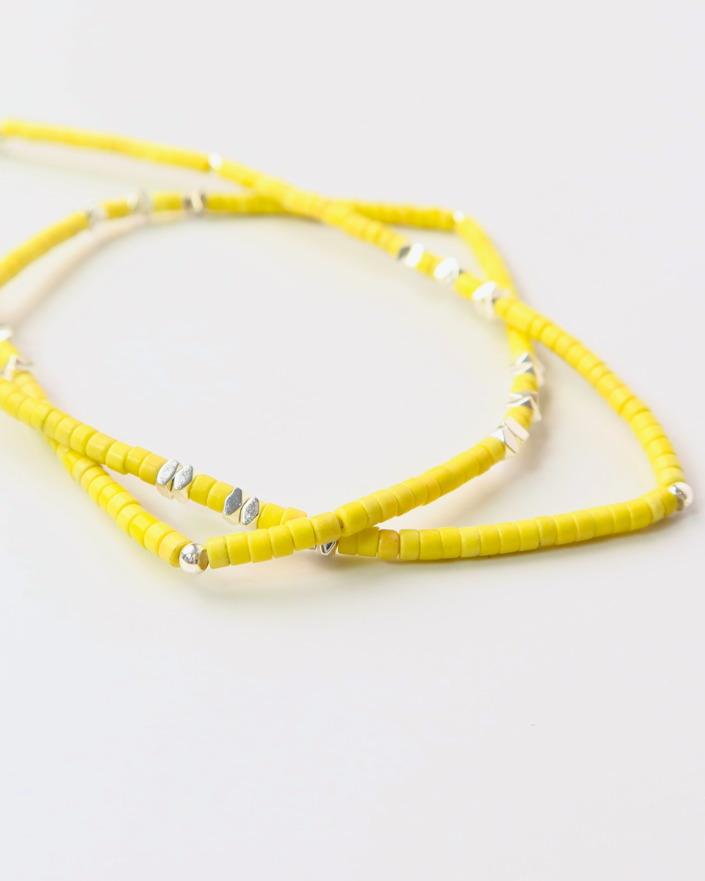 Play beads chocker necklace (yellow)