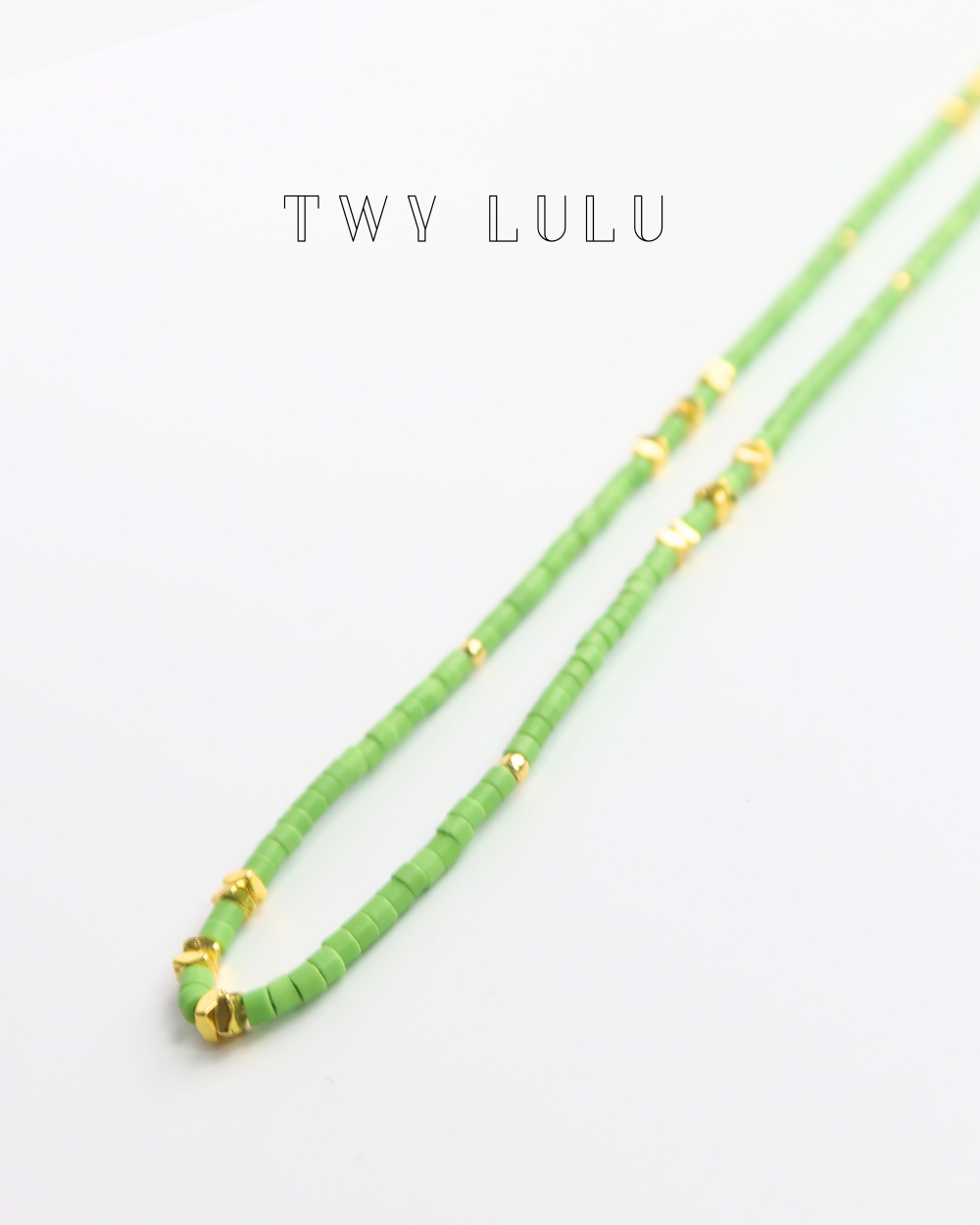 Play beads chocker necklace (green)