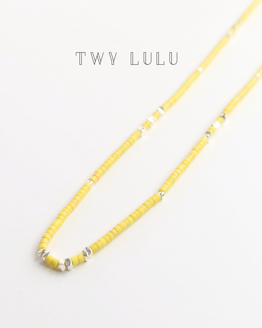 Play beads chocker necklace (yellow)