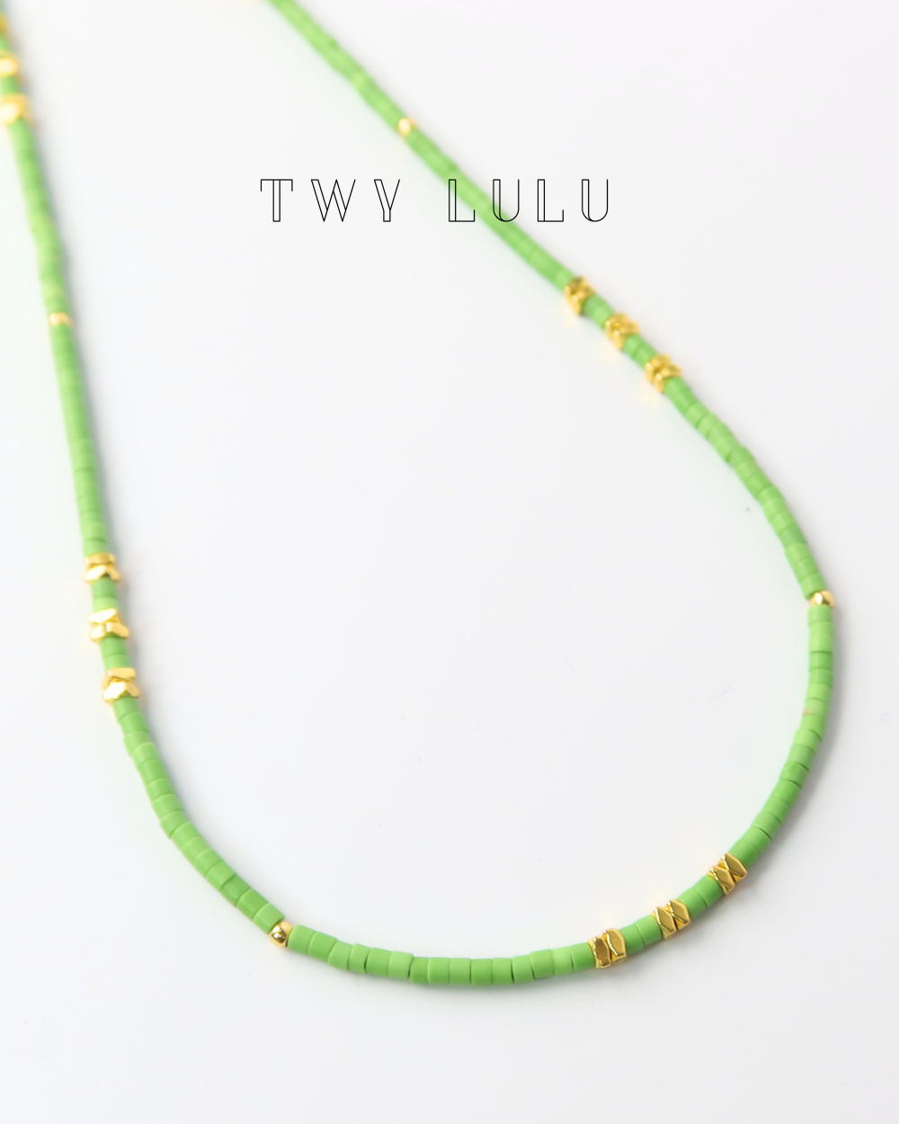 Play beads chocker necklace (green)