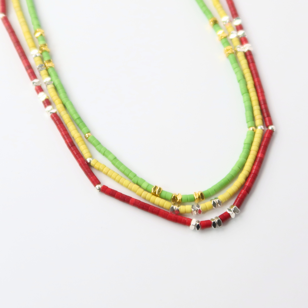 
                      
                        Play beads chocker necklace (green)
                      
                    