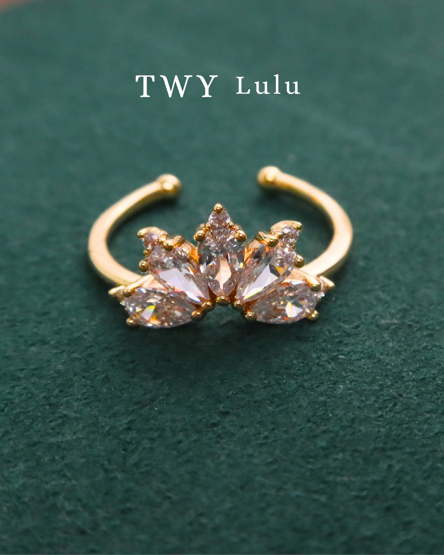 Crown Zircon Ring