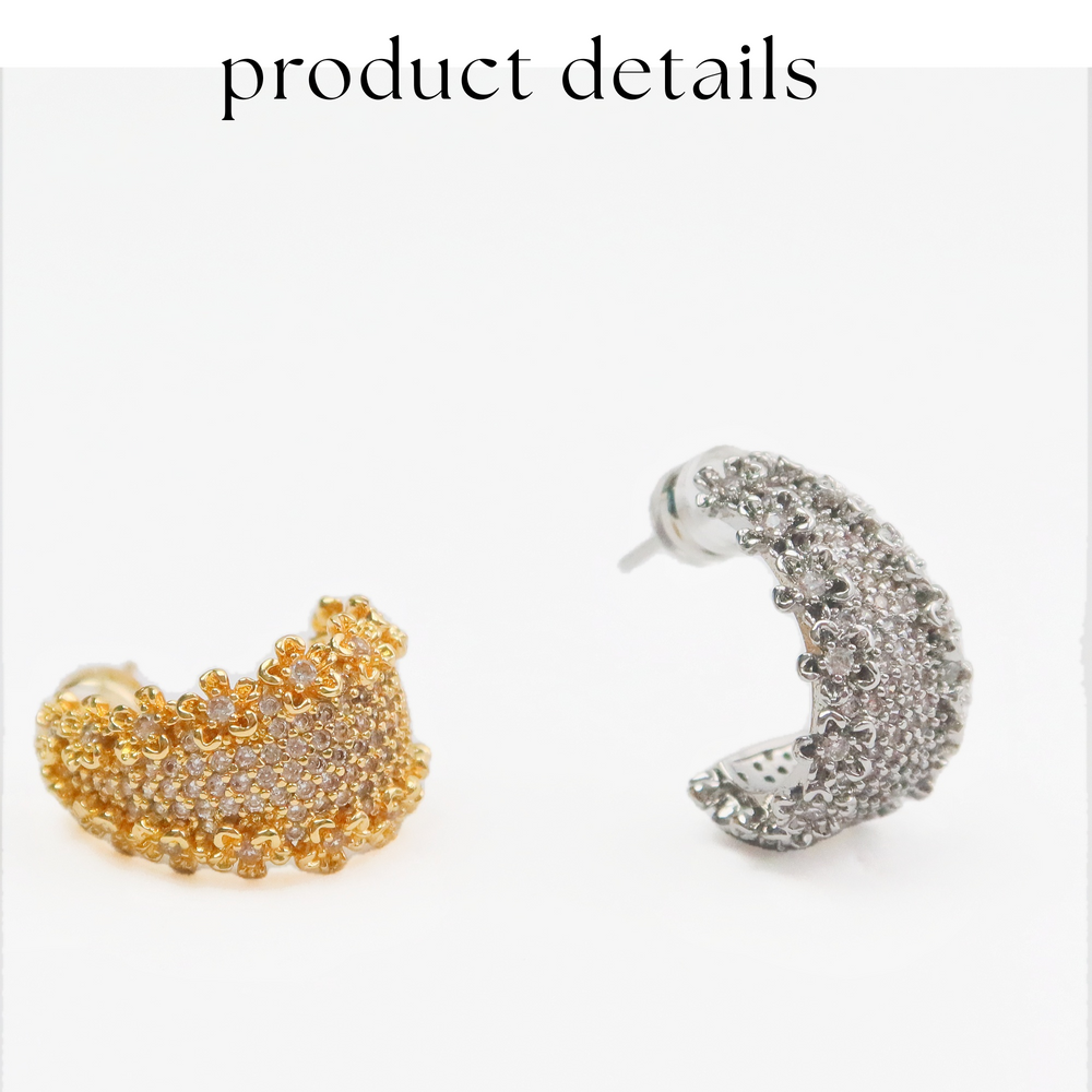 Chloe floral zircon earring