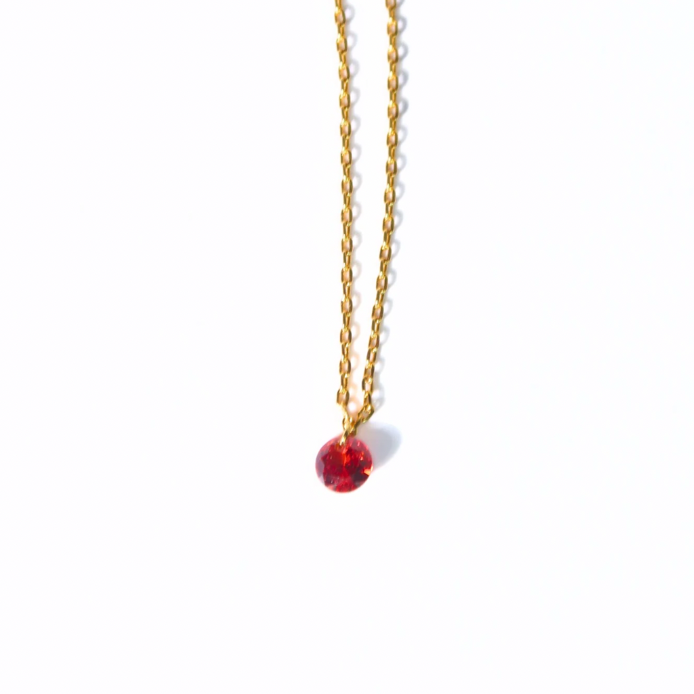 
                      
                        Float diamond necklace -Red
                      
                    