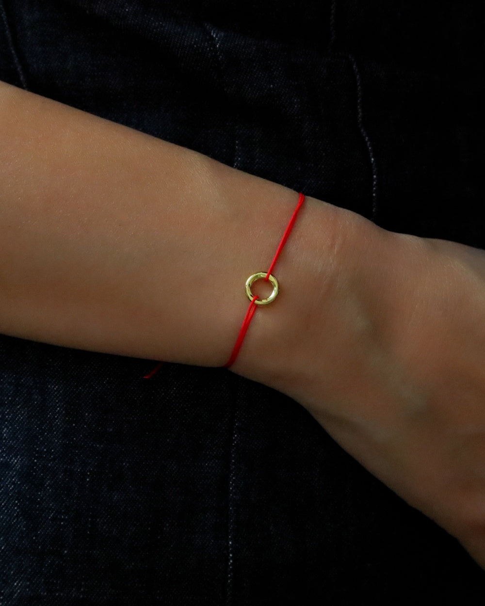 infinity red line bracelet 18k gold plating with red luck silk chain