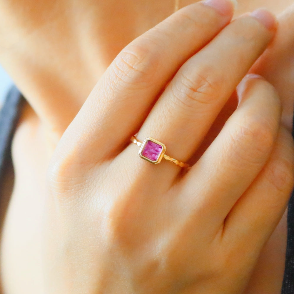 
                      
                        amethyst ring thick 14K vermeil adjusted size
                      
                    