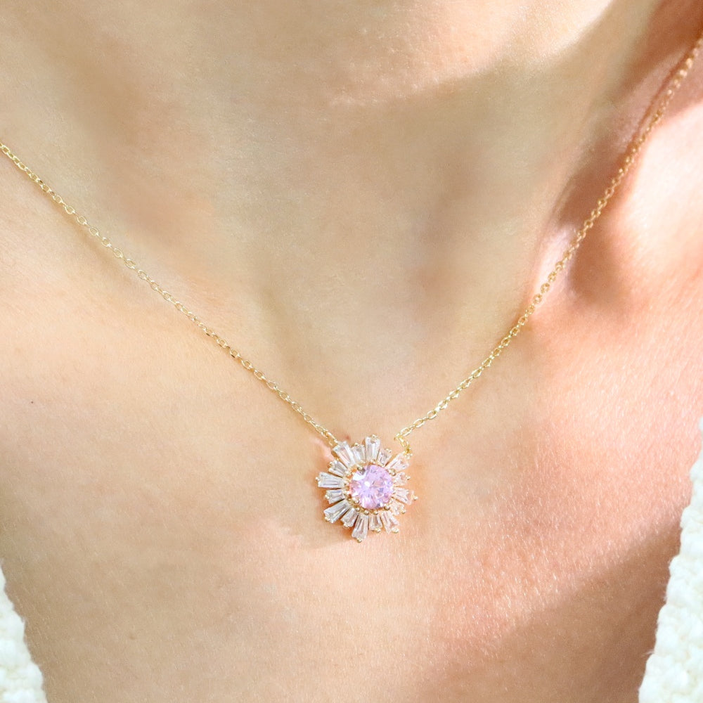 firework zircon necklace