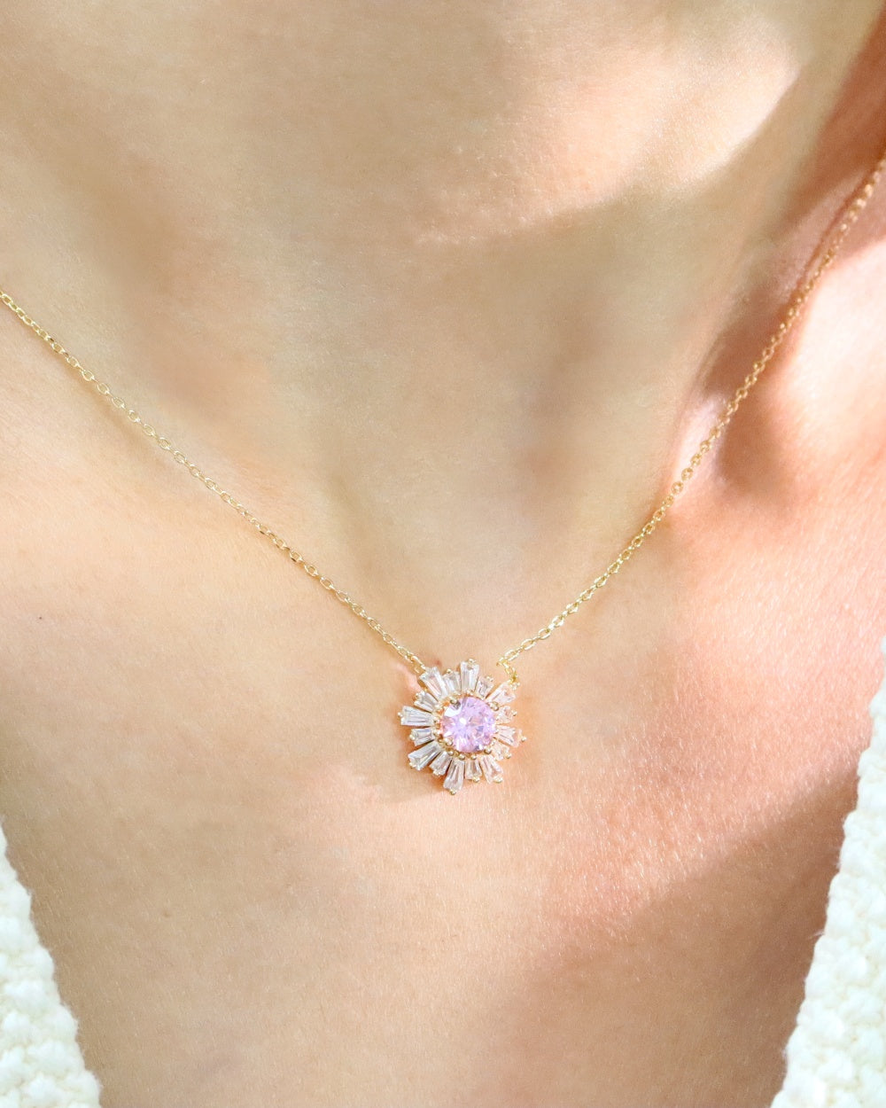 firework zircon necklace