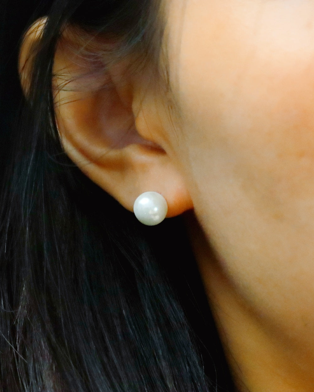 1cm pearl srew-locker stud 925silver 14k vermeil