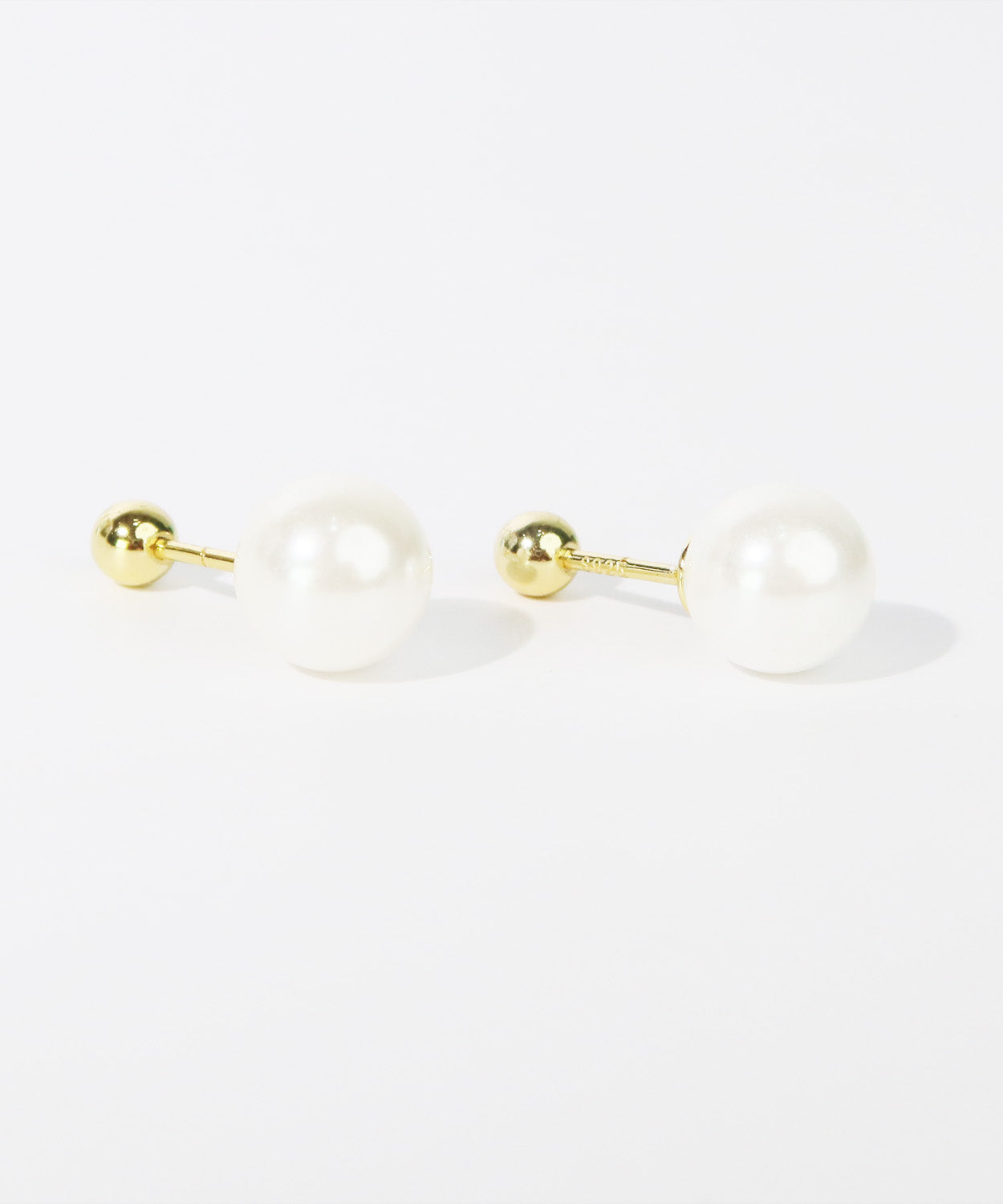 1cm pearl srew-locker stud 925silver 14k vermeil