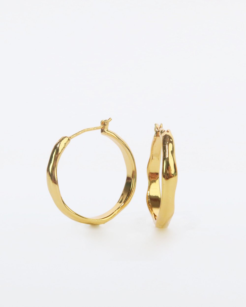 Lan hoop 18k gold plating