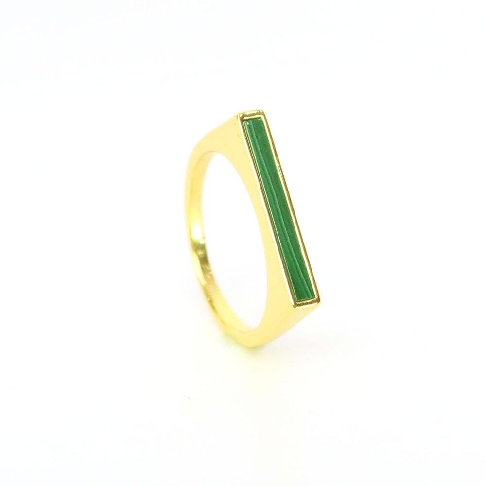 Zoe ring with nature Malachite