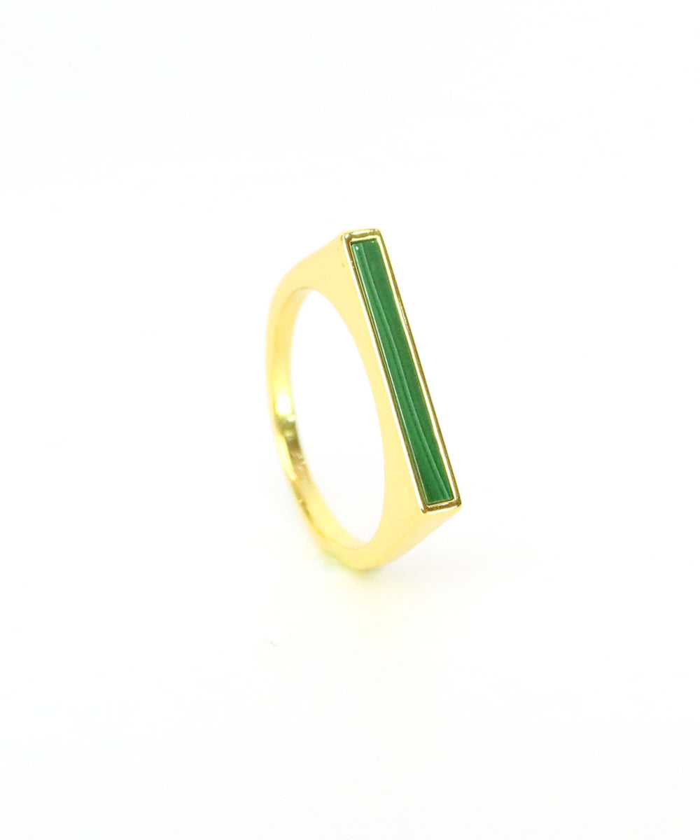 Zoe ring with nature Malachite