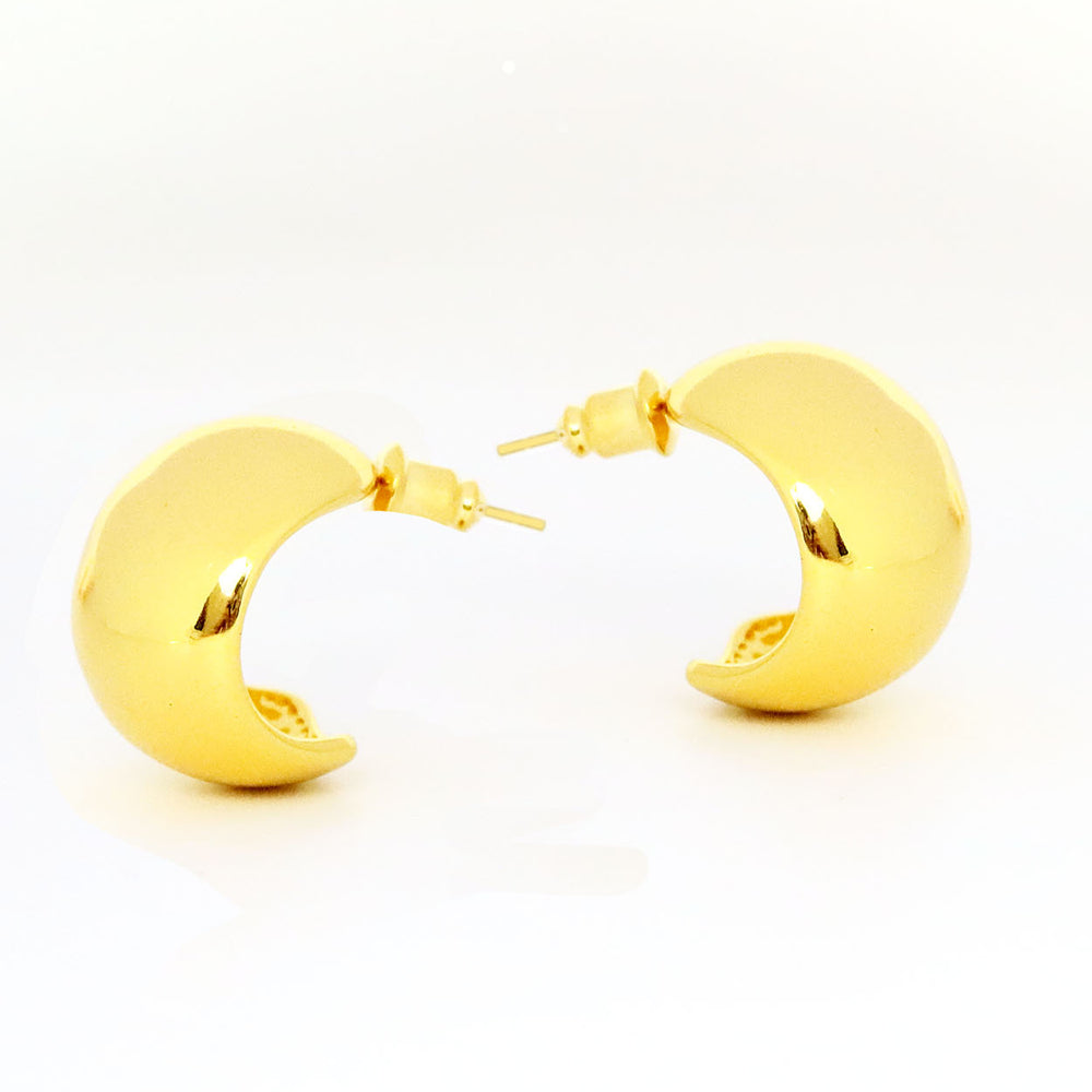 Bang gold earring 18k gold plating