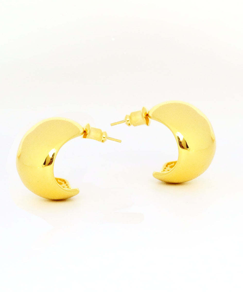 Bang gold earring 18k gold plating