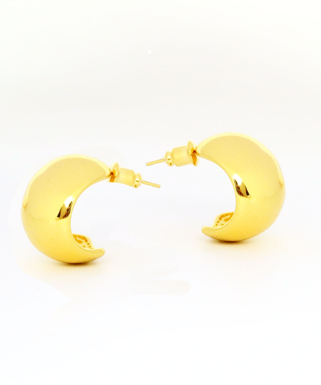 Bang gold earring 18k gold plating