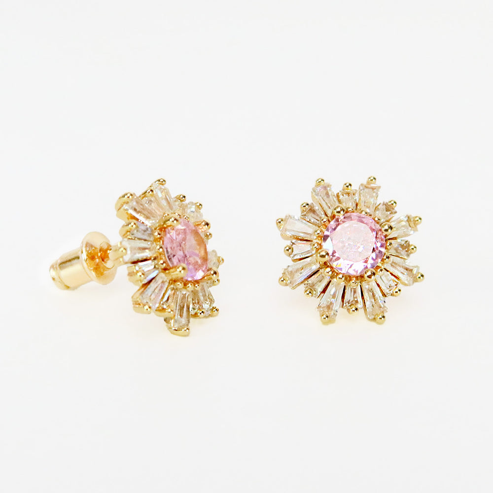 firework zircon stud with 5A sparkling zircon