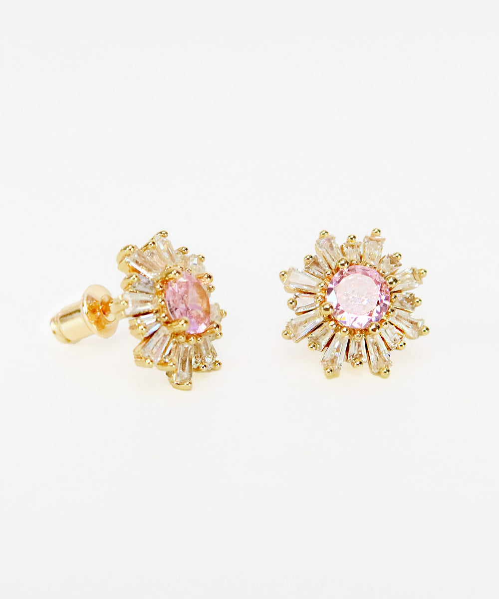 firework zircon stud with 5A sparkling zircon