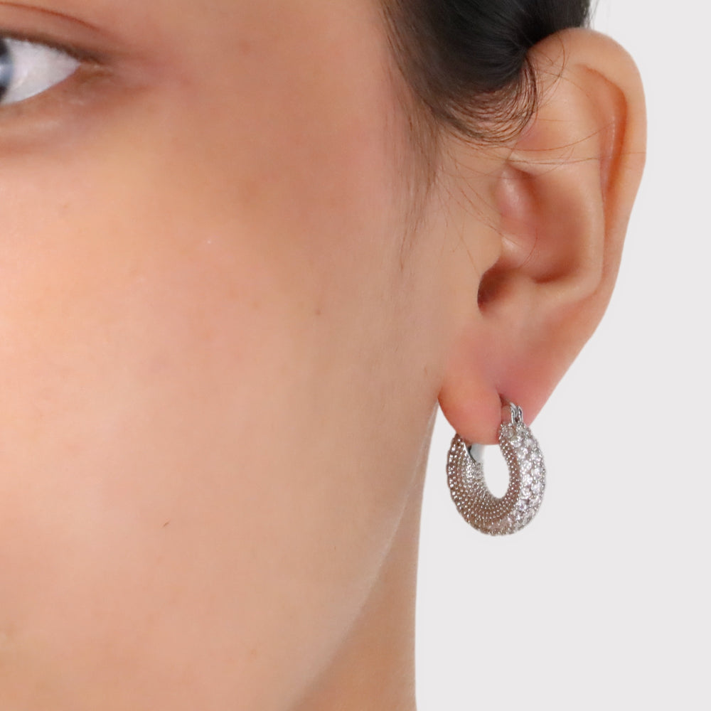 
                      
                        Sara zircon hoop 18k gold plating
                      
                    