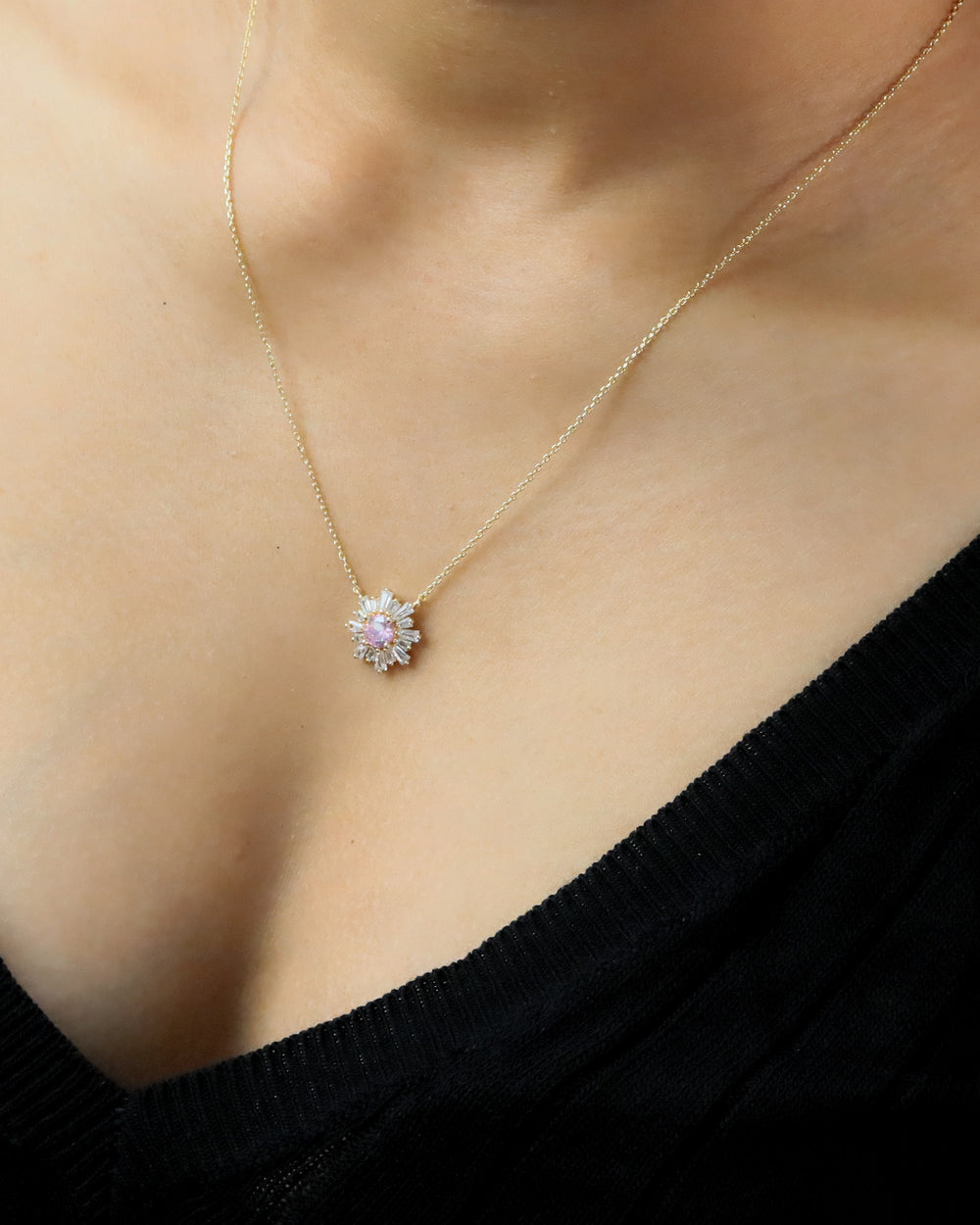 firework zircon necklace
