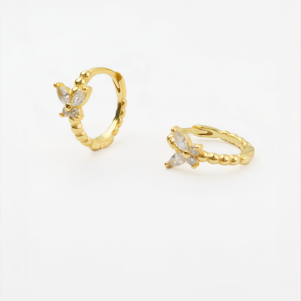 A-Butterfly huggie 14k gold vermeil (G)