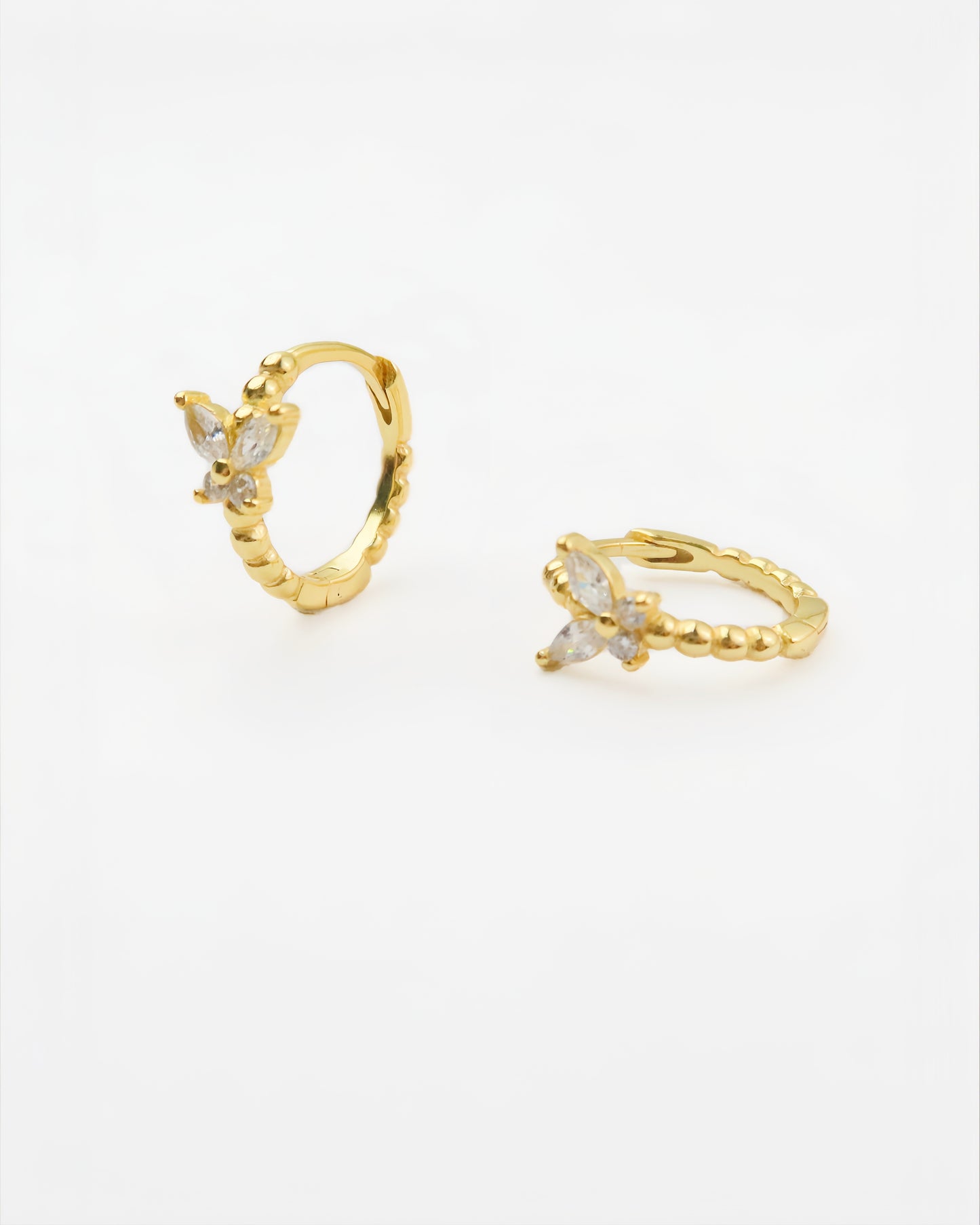 A-Butterfly huggie 14k gold vermeil (G)