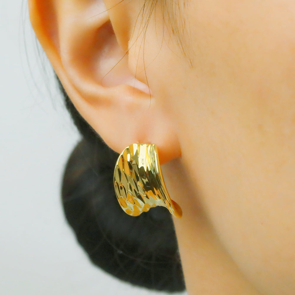 Shine gold earring