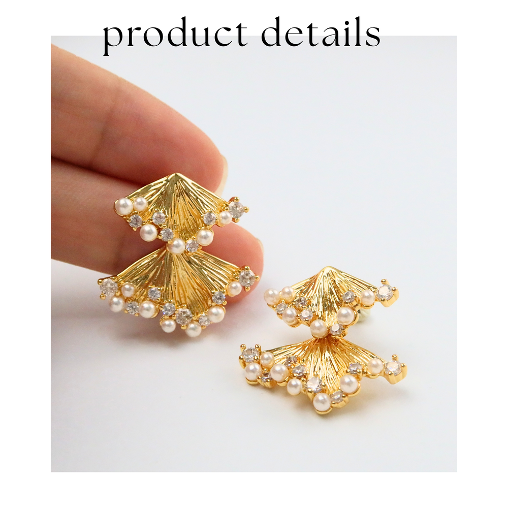 
                      
                        Garden Leave Earring Eco Brass 18k Gold Plating
                      
                    