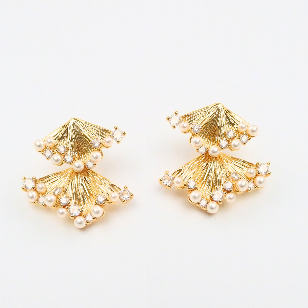 Garden Leave Earring Eco Brass 18k Gold Plating
