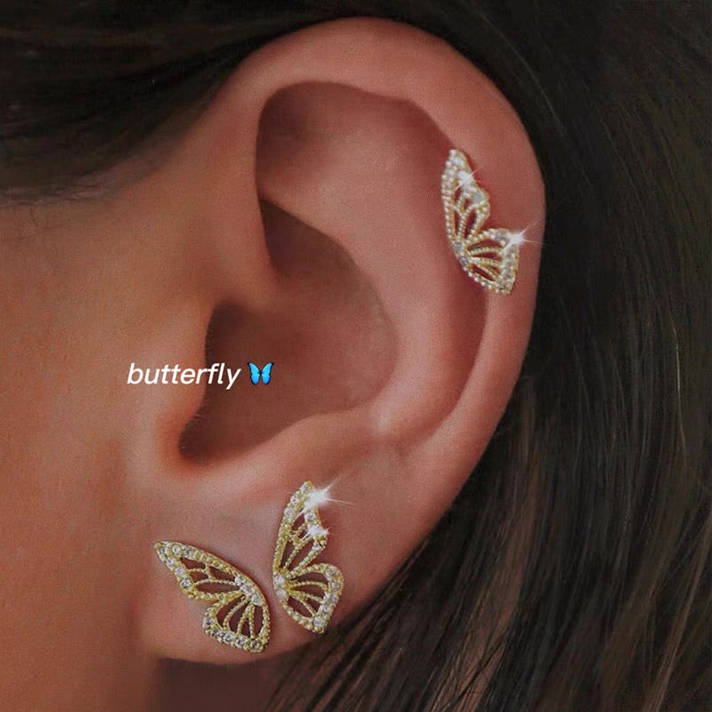 Mini butterfly stud